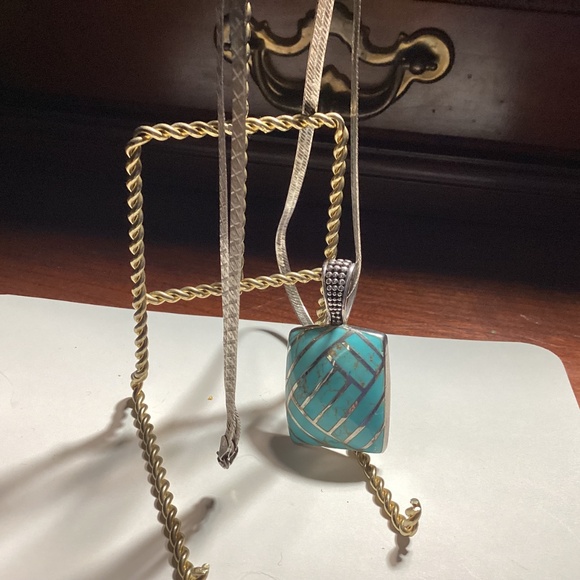 TURQUOISE STERLING STUNNING NECKLACE UNIQUE ! OOAK - Picture 10 of 16